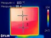 Ifrarot-Kamera-Bild der weißen Seite, bei 100°C